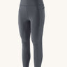 Patagonia women's activewear tights in dark blue with side pockets
