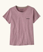Patagonia women's responsibili short sleeve t-shirt in pale purple with small brand logo on the chest