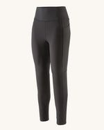 Patagonia women's active wear leggings  in black with side pockets.
