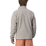Patagonia Men's Lightweight Synchilla Snap-T Fleece - Oatmeal Heather / Smolder Blue