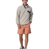 Patagonia Men's Lightweight Synchilla Snap-T Fleece - Oatmeal Heather / Smolder Blue