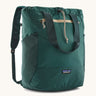 Patagonia Terravia tote bag in cascade available at Babipur features a carrying handle and side pockets for holding bottles