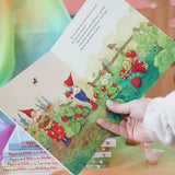 Pippa and Pelle Spring Garden children's board book by Daniela Drescher opened.