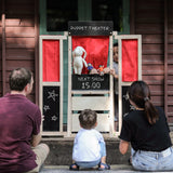 Children playing with the PlanToys play centre made into a puppet show