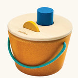 PlanToys Drop & Fit Bucket wooden shape sorting toy