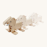 The PlanToys Walking Elephant image showing how the elephant moves forwards