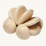 The PlanToys Car Rattle is a fun, push and pull, sensory wooden car which is perfect for babies and toddlers. When pushed along the ground, the natural wood pieces in the middle create a soft clacking sound. The image is on a cream background