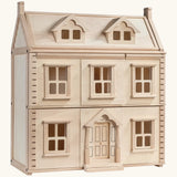 PlanToys wooden Victorian dolls house. A 3 floor house with working windows and doors 