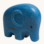 The PlanToys elephant is an adorable wild animal toy for little ones. Made from PlanWood, this elephant is blue with black eyes, and is on a cream background