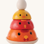 The PlanToys Chicken Nesting toy is a fun, cute and colourful stacking toy for little ones. The set comes with 3 stacking bowls with an adorable chicken face on the front, and an egg to be balanced on top. The chicken bowls are orange, red and yellow.