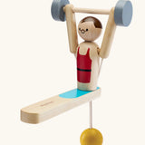  PlanToys Weightlifting Acrobat wooden toy. 