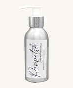 Poppets Reusable Baby Wipe Pump Bottle, refillable aluminium bottle with pump action lid. 