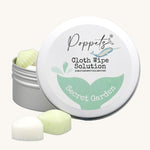 Poppets Reusable Baby Wipe Solution - 20 Pack Tin Secret Garden