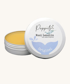 Poppets Wool Care Solid Lanolin Tin - 100g Original