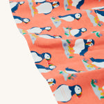 A look at the skirt frill on the Frugi Dee Dress - Puffin Pals