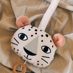 The Roommate Musical Baby Mobile - Leopard on a light grey blanket