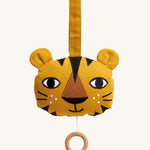 Roommate Tiger Music Mobile. An adorable tiger musical mobiles, in soft fabric with a wooden pull ring