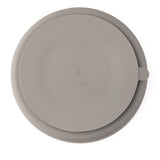 Base of Eco Rascals Silicone Baby Plate in grey.