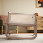 The SnuzPod5 with only 2 of its 4 wheels attached, to show the 'comfort incline mode'.