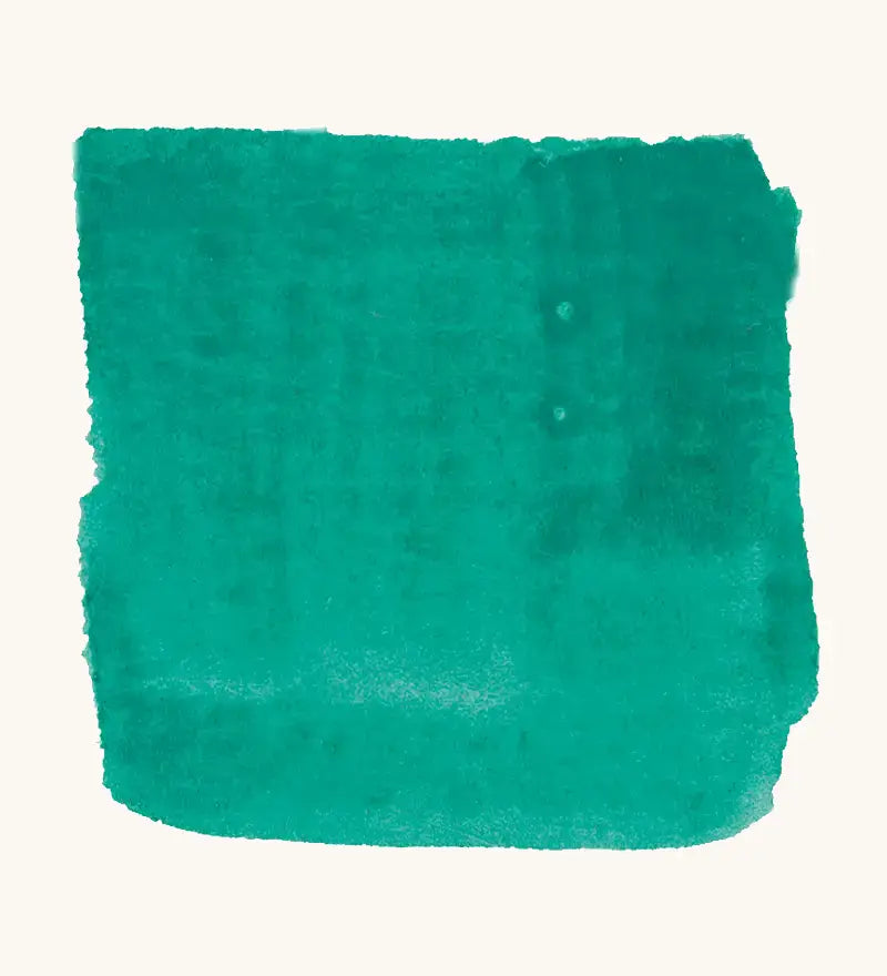 Brushstroke using Stockmar blue green opaque watercolour paint