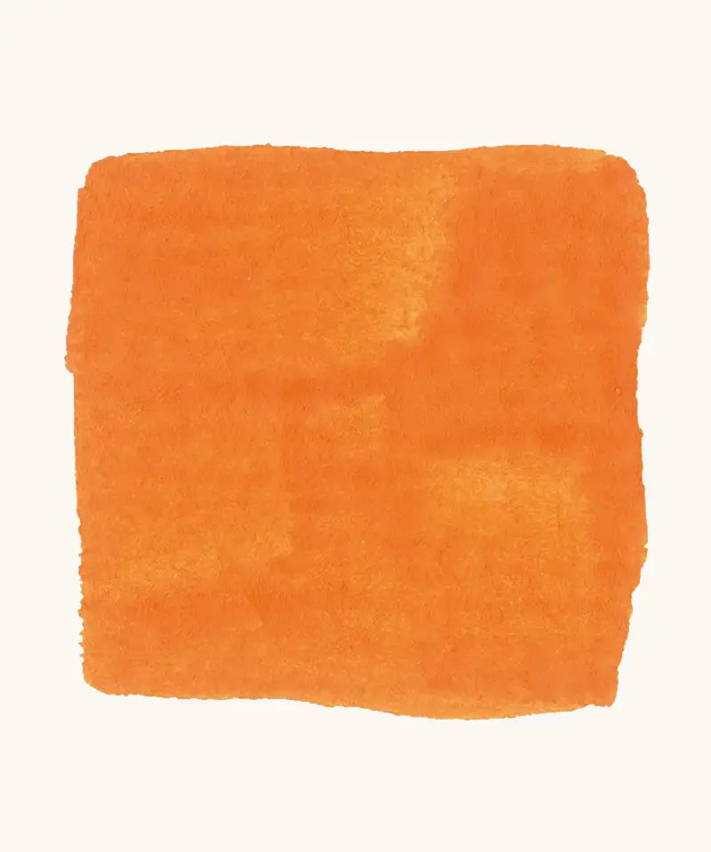 Brushstroke using Stockmar orange opaque watercolour paint