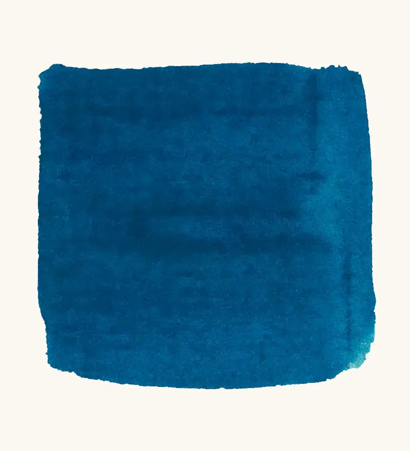 Brushstroke using Stockmar Prussian blue opaque watercolour paint