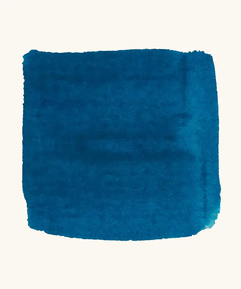 Brushstroke using Stockmar Prussian blue opaque watercolour paint