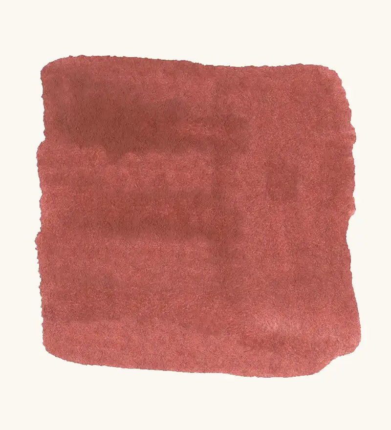 Brushstroke using Stockmar rust brown opaque watercolour paint