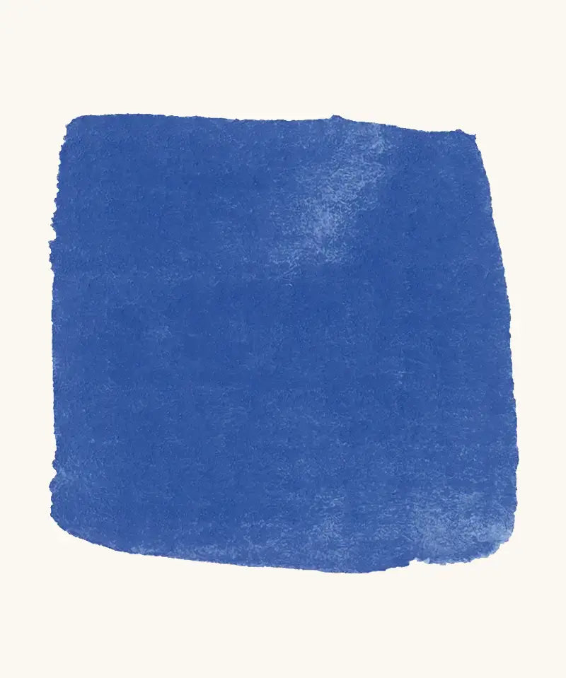 Brushstroke using Stockmar ultramarine blue opaque watercolour paint