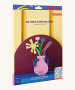 The cardboard packaging for the Studio roof Matisse Paper Bloom inspired bouquet 3D pop out card decoration available at Babipur 