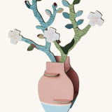 Studio roof  Van Gough inspired bouquet with almond blossom 3D pop out card decoration available at Babipur displayed in a DIY pink vase included with the set