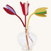 Studio Roof cardboard bouquet in tulip love colour way available at Babipur. A DIY kit made from cardboard in a shape of different coloured tulips