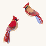 Studio Roof Cardinals Cardboard Model, on a cream background