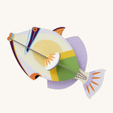 Studio Roof lagoon triggerfish wall decoration available at Babipur. Features a thick cardboard DIY kit of a lagoon triggerfish to hang on a wall