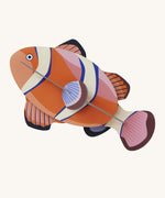 Studio Roof small clownfish wall decoration available at Babipur. Features a thick cardboard DIY kit of a small clownfish to hang on a wall