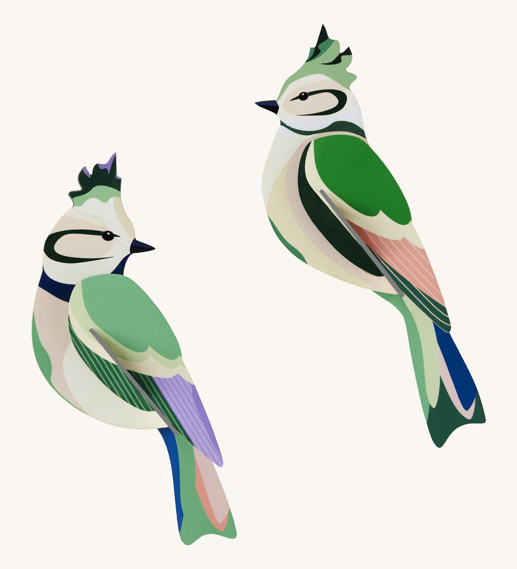 Studio Roof forest crests wall decorations available at Babipur. Features a thick cardboard DIY kit of a pair of forest crests to hang on a wall