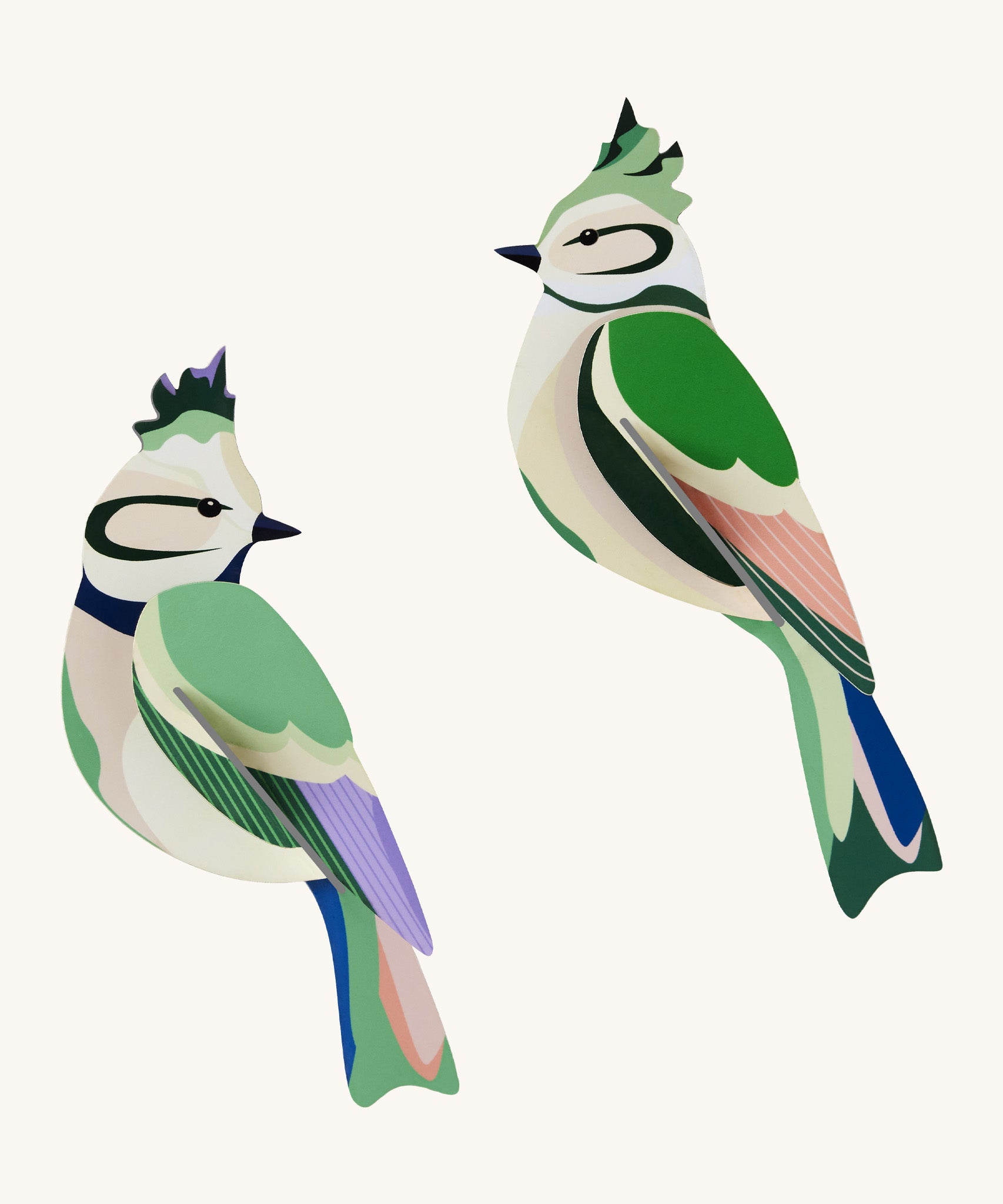 Studio Roof forest crests wall decorations available at Babipur. Features a thick cardboard DIY kit of a pair of forest crests to hang on a wall