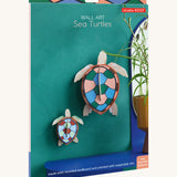 The cardboard packaging for the sea turtles wall decoration available at Babipur.