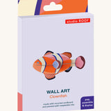 The cardboard packaging for the small clownfish wall decoration available at Babipur.