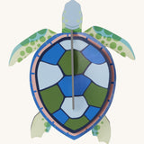 Studio Roof small turtle wall decoration available at Babipur. Features a thick cardboard DIY kit of an small turtle to hang on a wall
