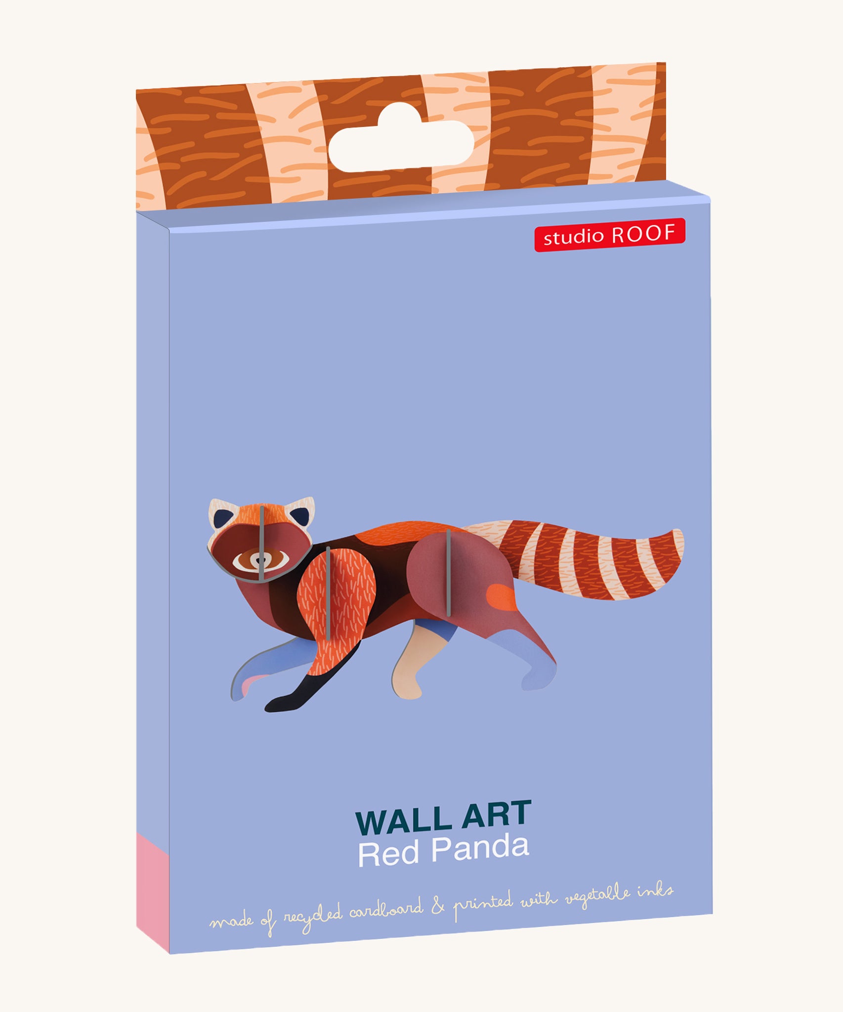 Studio Roof Red Panther - 3D Cardboard Model in its colourful packaging.