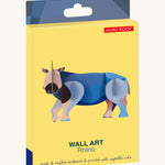 Studio Roof Rhino - 3D Cardboard Model in its bright packaging.