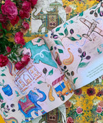 The Gifts That Grow children's book written by Monika Singh Gangotra and illustrated by Michaela Dias-Hayes, open page showing Indian elephant artwork.