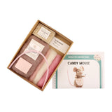The Makerss Candy Mouse Needle Felt Kit contents, includes woolen felt, felting needles, felting mats, pip cleaners, and instruction booklet