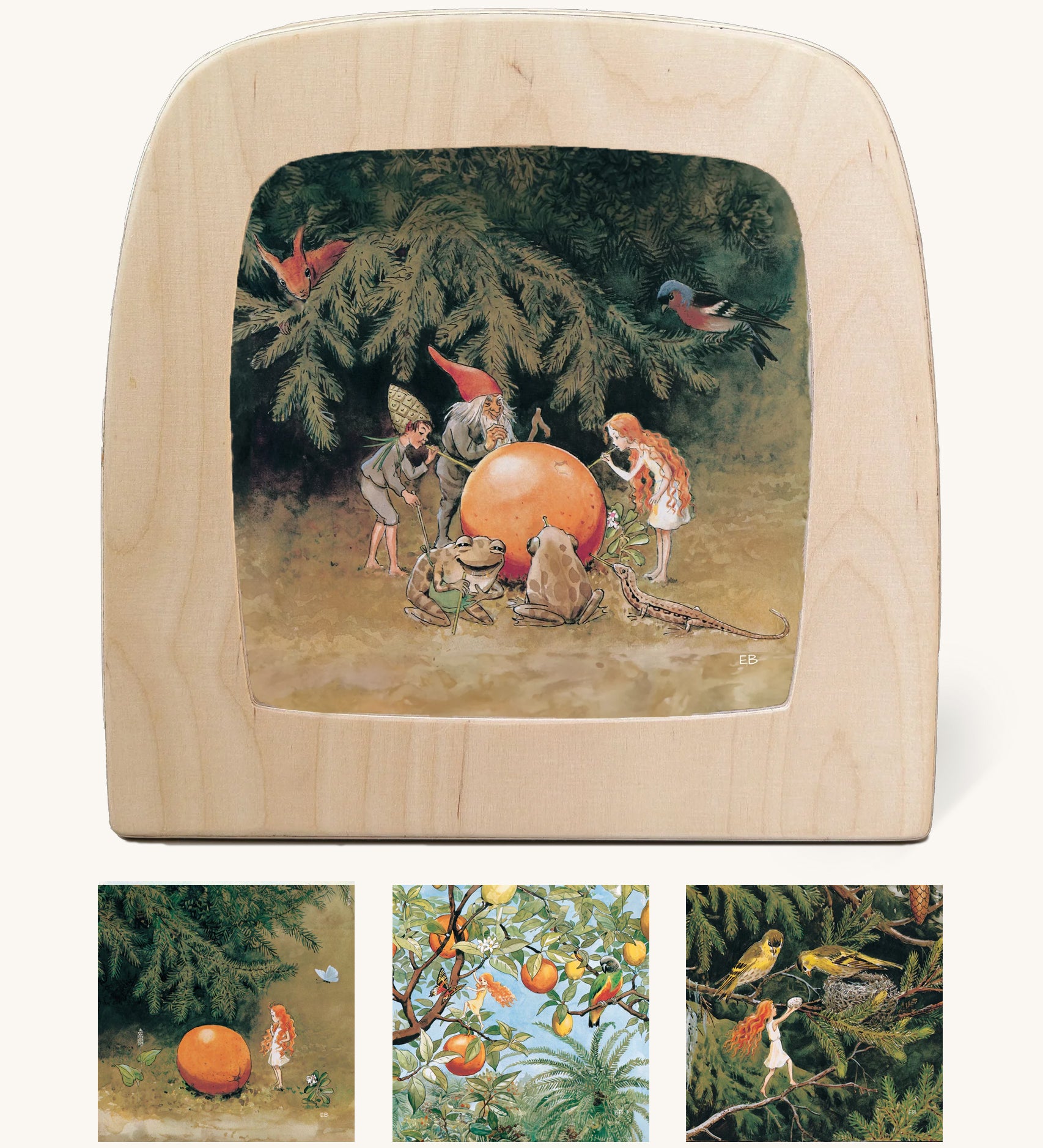 Toverlux StoryLux 4 Silhouette Set for magic lamp showing 4 scenes from Elsa Beskow's The Sun Egg children's book, buy now at Babipur.