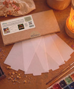 Toverlux lantern night light DIY set, 4 blank sheet inserts to personalise with watercolour paints and crayons.