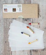 Toverlux blank lantern inserts to colour and personalise using crayons or watercolours, set of 4 sheets.