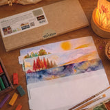 Toverlux seasons lantern DIY set, set of 4 including spring, autumn and winter plus one blank to personalise with crayons or watercolours.
