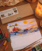 Toverlux seasons lantern DIY set, set of 4 including spring, autumn and winter plus one blank to personalise with crayons or watercolours.