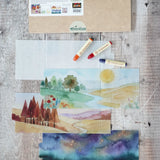 Toverlux seasons lantern insert set, set of 4 including spring, autumn and winter plus one blank to decorate yourself with crayons or watercolours.
